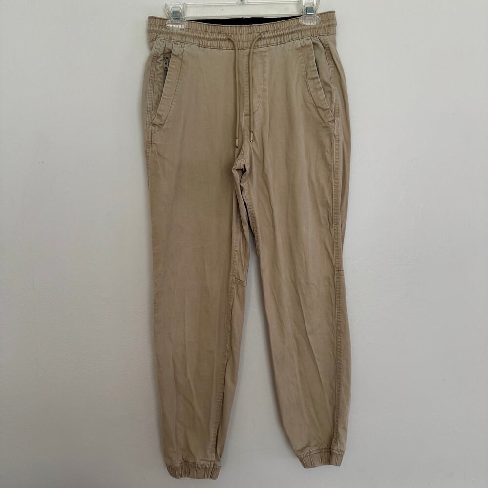 Abercrombie & Fitch Stretch, Elastic Drawstring Joggers in Beige